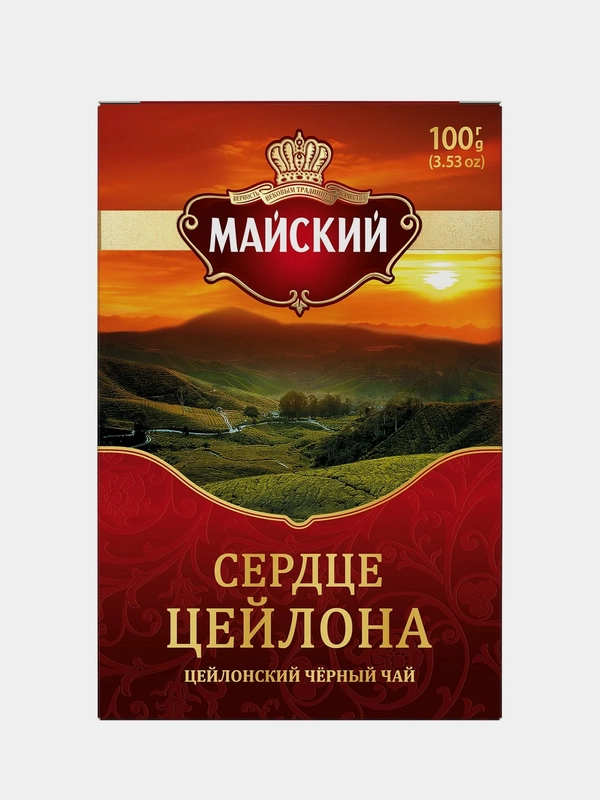 Чай чёрный Майский "Сердце Цейлона", среднелистовой, 100 г