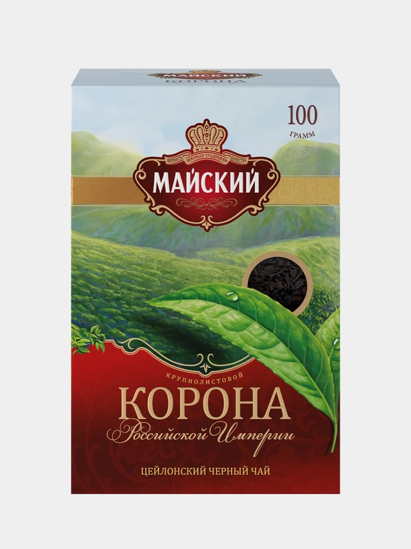 Чай чёрный Майский "Корона Российской Империи", крупнолистовой, 100 г