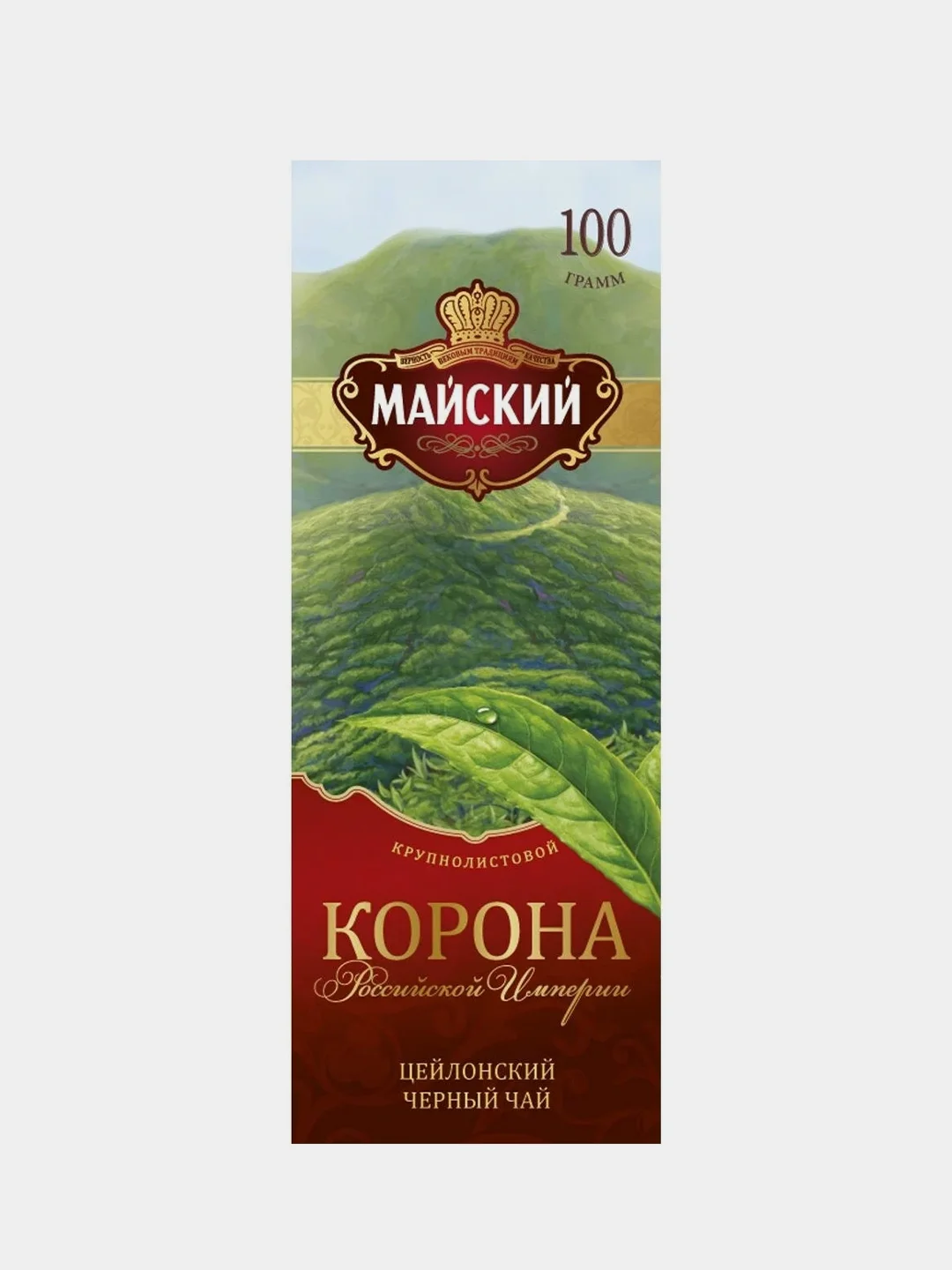 Чай чёрный Майский "Корона Российской Империи", крупнолистовой, 100 г