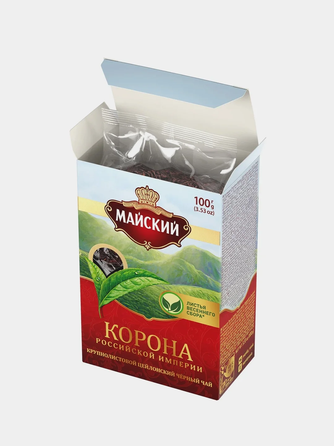 Чай чёрный Майский "Корона Российской Империи", крупнолистовой, 100 г