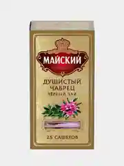 Чай чёрный Майский "Душистый Чабрец", 25 пакетиков по 2 г