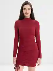 Бордовый платье мини, женское