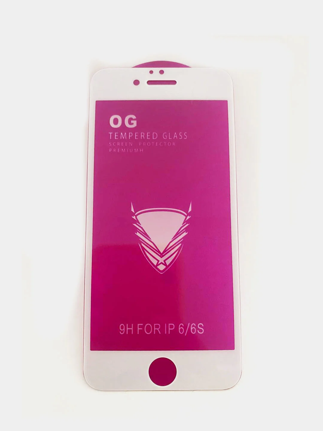 Белый защитное стекло OG для iPhone 6/6S