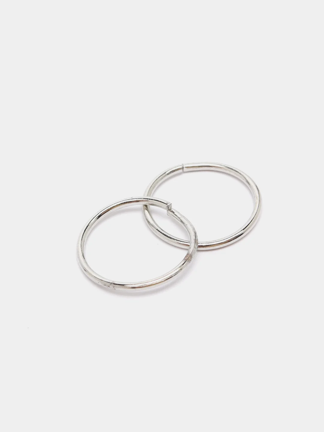 Серебряный кольца для волос 1,4 см, 10 шт