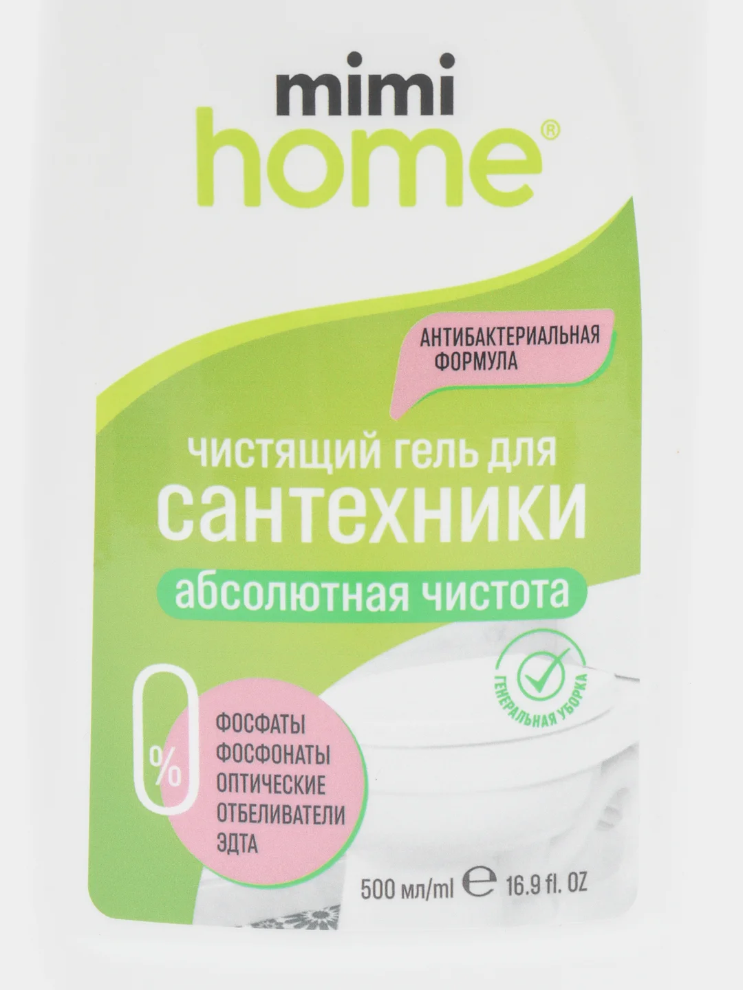 Чистящий гель для сантехники Абсолютная чистота, 500 мл, mimihome