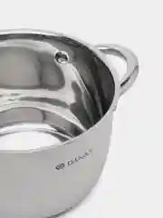 Кастрюля, нержавеющая сталь, 2.7 л, с крышкой, Daniks