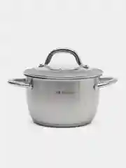 Кастрюля, нержавеющая сталь, 2.7 л, с крышкой, Daniks