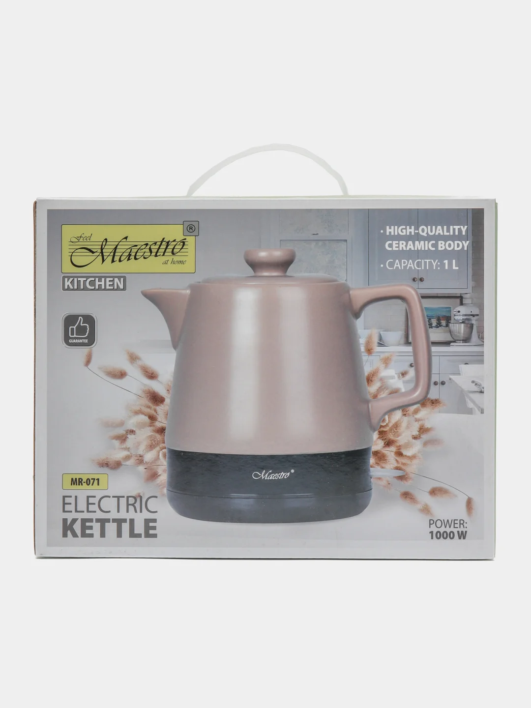 Чайник электрический Maestro MR-071-BEIGE бежевый, керамика, 1 л