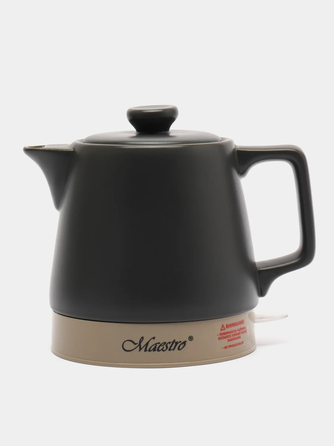 Чайник электрический Maestro MR-071-BLACK, черный, керамика, 1 л