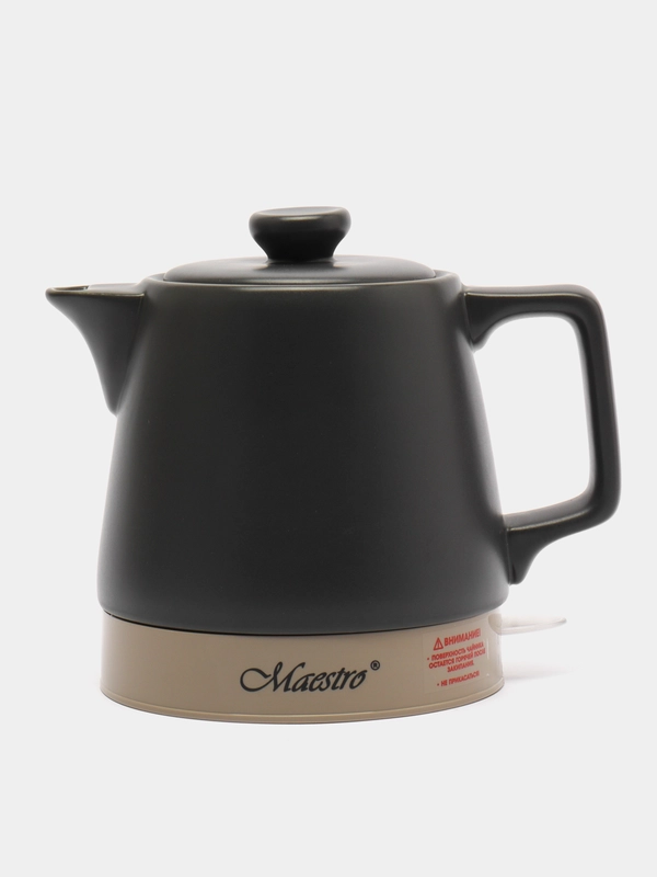 Чайник электрический Maestro MR-071-BLACK, черный, керамика, 1 л