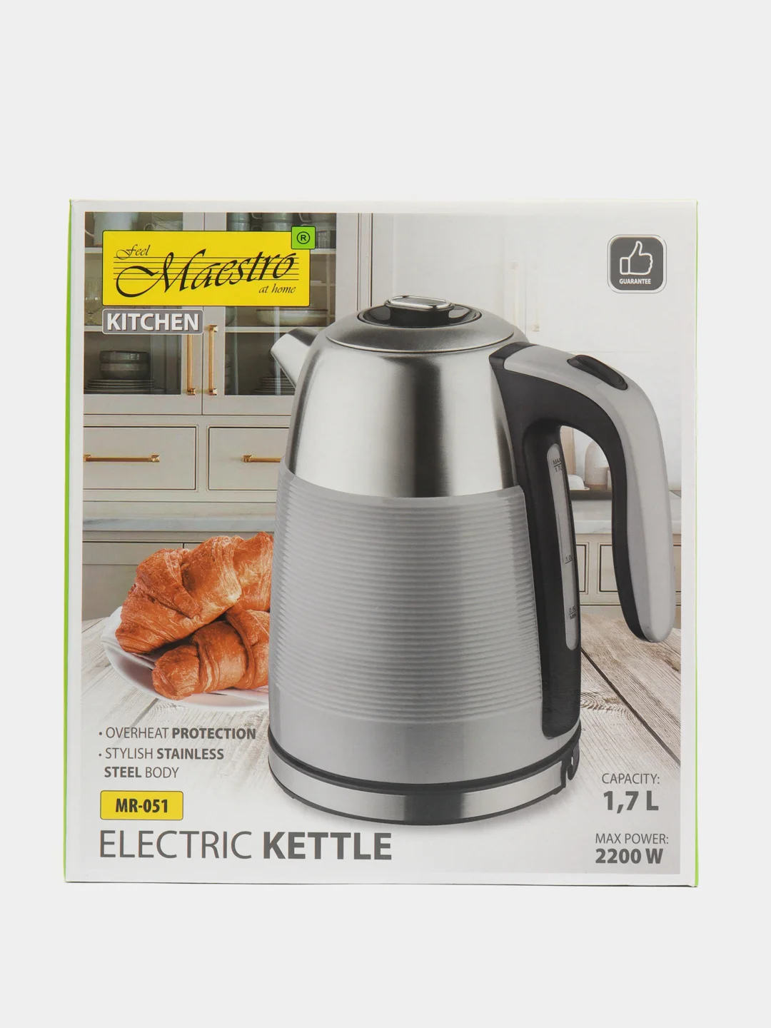 Чайник электрический Maestro MR-051-GREY, серый, 1.7 л
