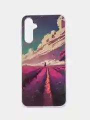 Пурпурный чехол для Samsung Galaxy A24 / Самсунг Галакси А24, силиконовый, с рисунком
