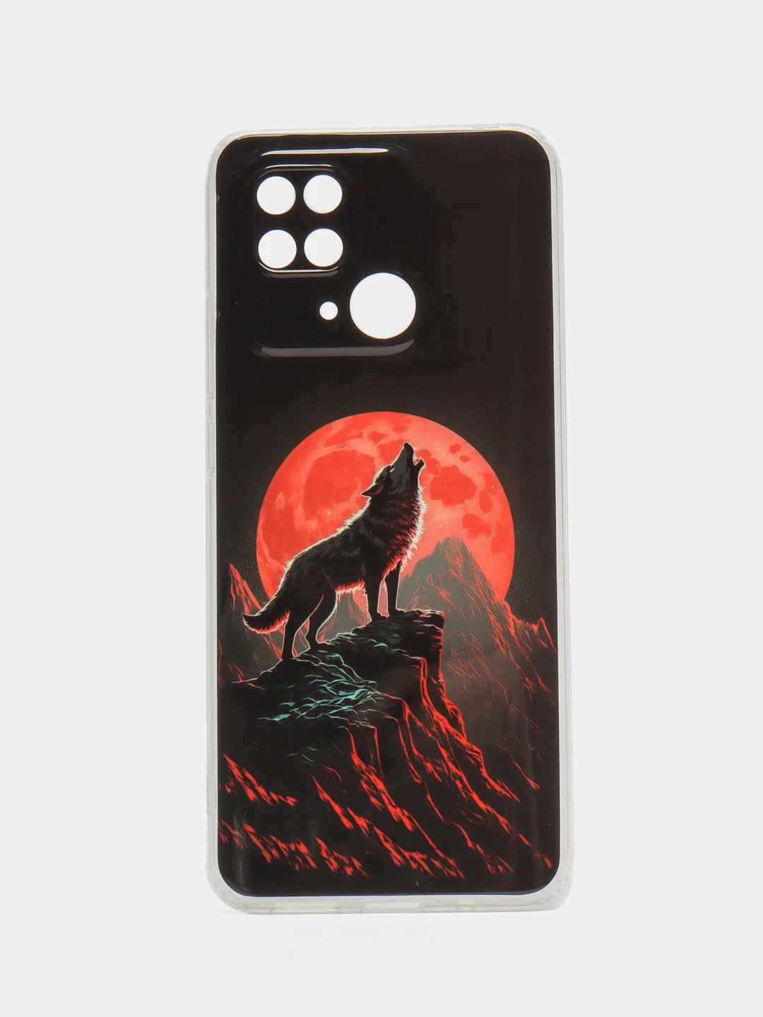 Красный чехол для Xiaomi Redmi 10C, Poco C40 / Сяоми Редми 10С, Поко С40, силиконовый, с рисунком