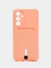 Коралловый чехол для Samsung Galaxy A54 5G, Самсунг Галакси А54 5Г, силиконовый, с карманом для карты