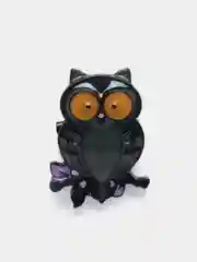 Хром брошь с эмалью "Совушка"