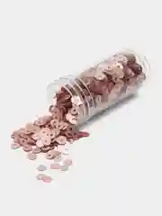 Коралловый меланж пайетки круглые, матовые и глянцевые, 4 мм