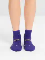 Фиолетовый носки женские, махровые, новогодние
