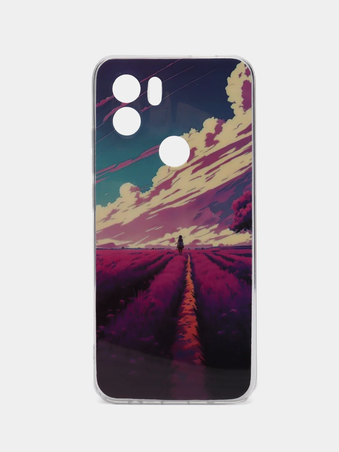 Пурпурный чехол для Xiaomi Redmi A1 Plus / A1+ A2+ Poco C51 (Сяоми Редми А1 Плюс / А1+) с рисунком