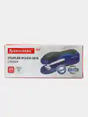 Степлер BRAUBERG Jet, №24/6, 26/6, до 25 листов, эргономичный, сине-серый, 229689