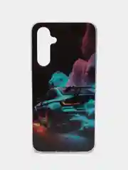 Голубой чехол для Samsung Galaxy A54 / Самсунг Галакси А54, силиконовый, с рисунком