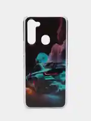 Голубой чехол Tecno Spark GO 2022, Tecno Spark 8C / Техно Спарк Го, Спарк 8 силиконовый с рисунком