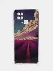 Индиго чехол для Xiaomi Redmi 10C, Poco C40 / Сяоми Редми 10С, Поко С40, силиконовый, с рисунком