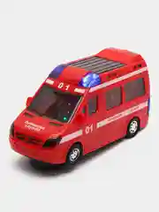 Машина пожарная, световые и звуковые эффекты, езда, развороты, 20 см