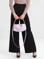 Мятный однотонная женская сумка с плечевой цепочкой