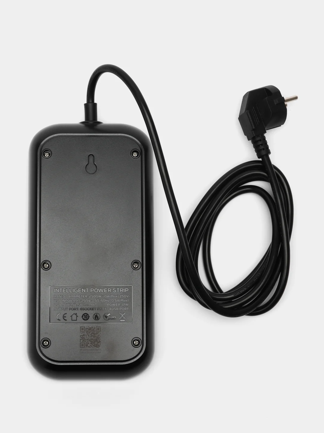 Черный сетевой фильтр Ldnio SE6403, 6 розеток, 4 USB, удлинитель