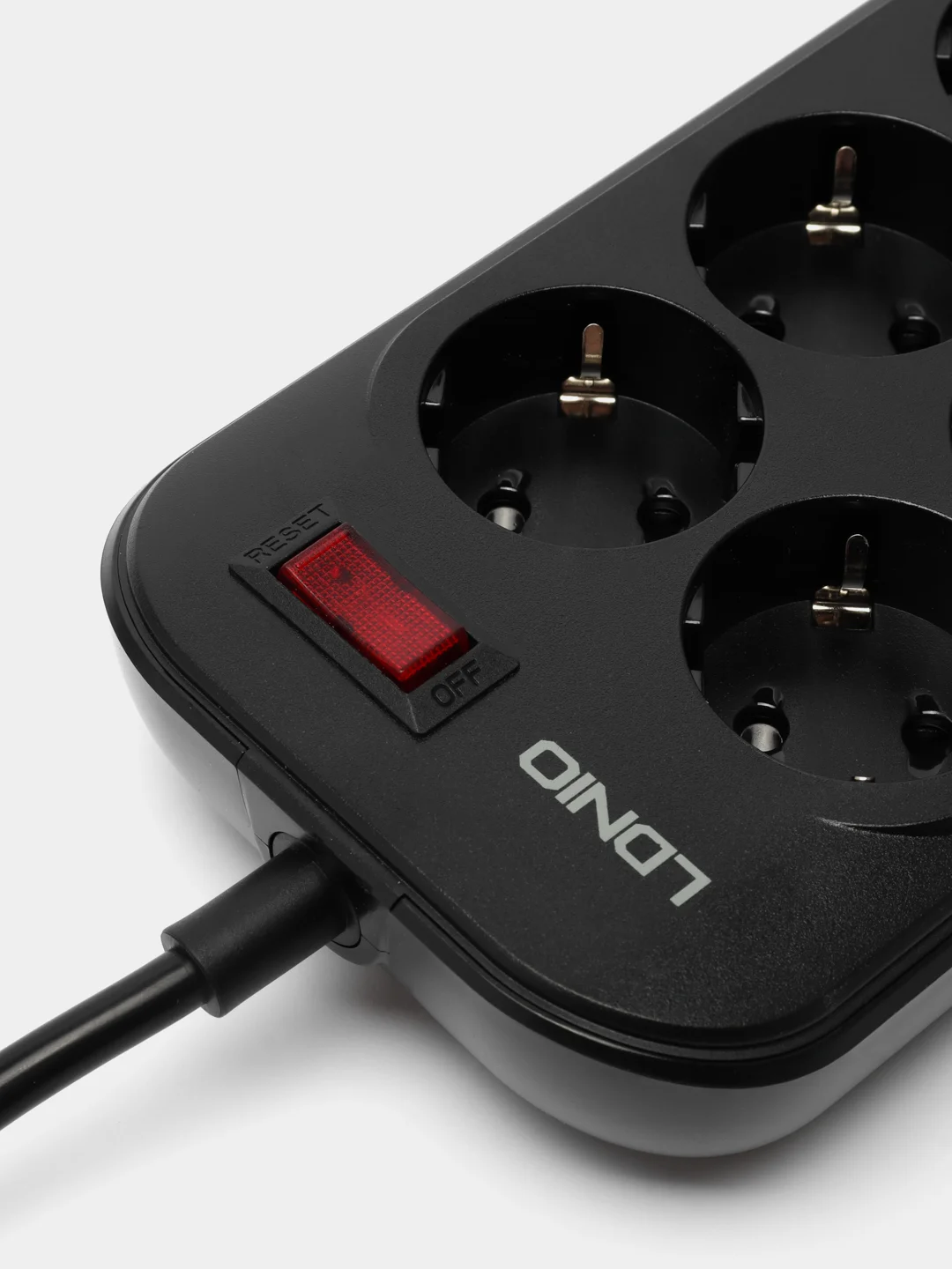 Черный сетевой фильтр Ldnio SE6403, 6 розеток, 4 USB, удлинитель