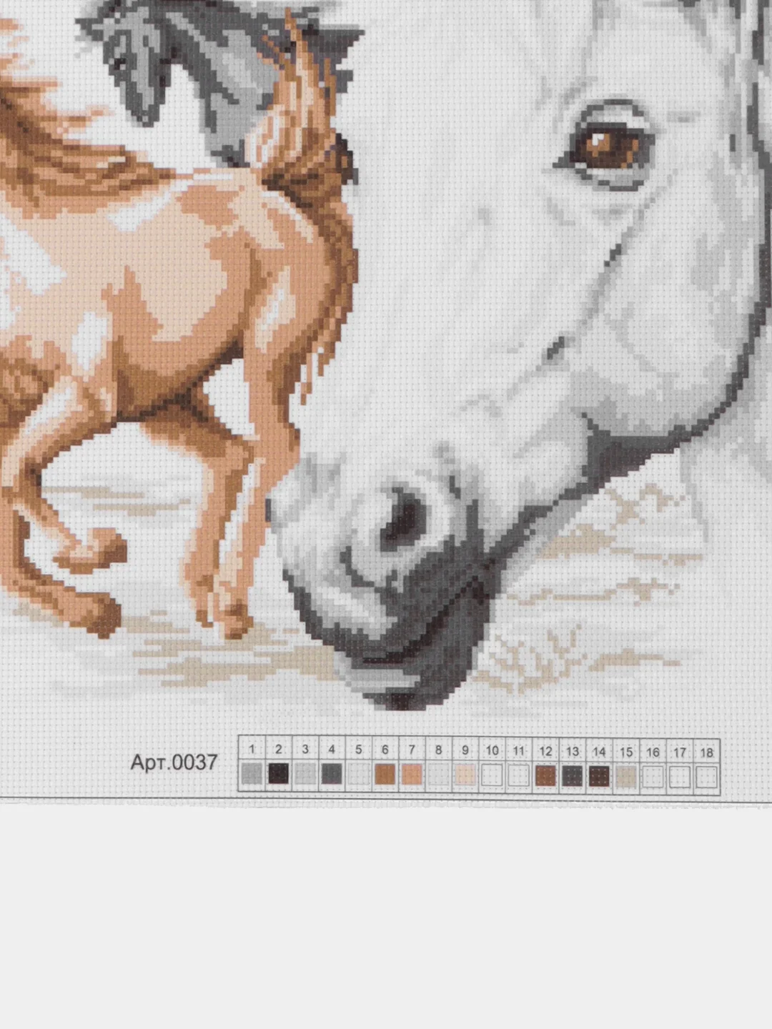 Белый набор для вышивания (вышивка) крестом, 50*40 см