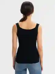 Черный топ женский, базовый, с квадратным вырезом