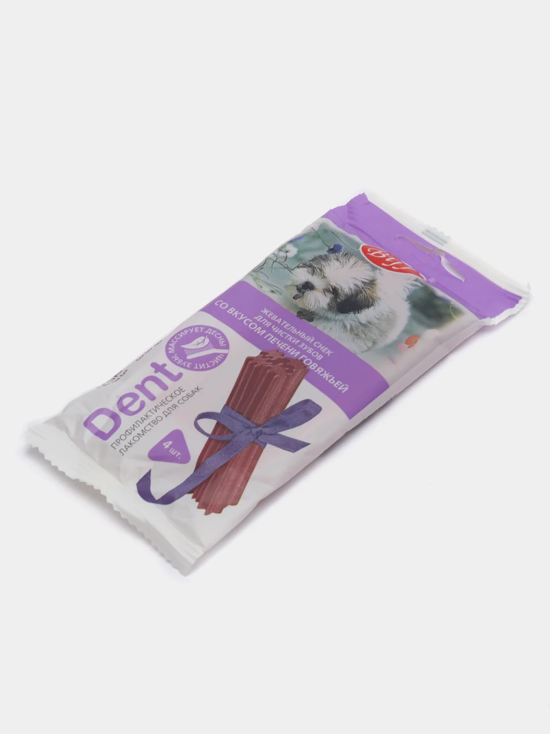 Жевательный снек Biff Dent, 5 штук, со вкусом печени, для собак мелких пород