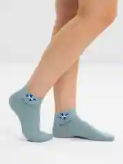 Зеленый короткие носки, с погодой