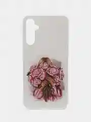Белый чехол для Samsung Galaxy A34 / Самсунг Галакси А34, силиконовый, с рисунком