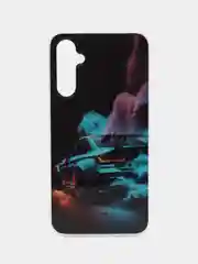 Голубой чехол для Samsung Galaxy A34 / Самсунг Галакси А34, силиконовый, с рисунком