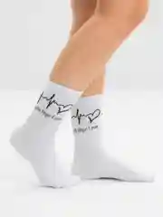 Белый носки "Вера, Надежда, Любовь"