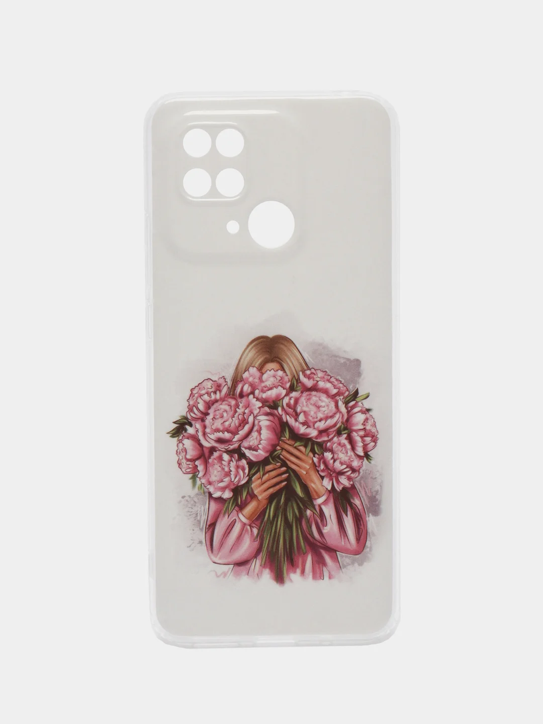 Пастельно-коралловый чехол для Xiaomi Redmi 10C, Poco C40 / Сяоми Редми 10С, Поко С40, силиконовый, с рисунком