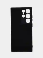 Угольный чехол для Samsung Galaxy S23 Ultra (Самсунг Галакси С23 Ультра), силиконовый