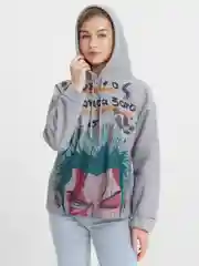 Бежевый меланж худи по аниме "One Pice"