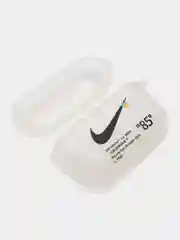Молочный силиконовый чехол для наушников Airpods Pro с принтом Nike, Nasa (Найк, Наса))
