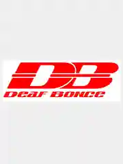 Красный наклейка на авто, машину, стекло, "Deaf bonce", 20 х 6 см