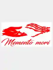 Красный наклейка на авто, машину, стекло, "Memento mori", 25 х 12 см