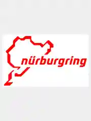 Красный наклейка на авто "Nurburgring - Нюрбургринг", 25 х 15 см
