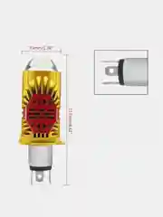 Серый металлик мини Линзы Bi Led H4 (2 шт) автомобильные светодиодные лампы 12- 24V