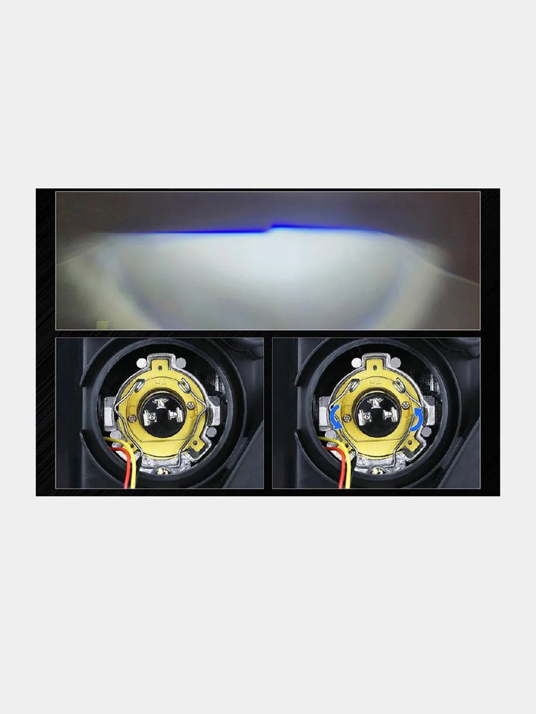 Серый металлик мини Линзы Bi Led H4 (2 шт) автомобильные светодиодные лампы 12- 24V