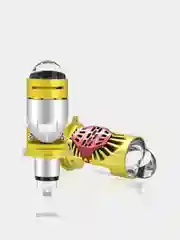Серый металлик мини Линзы Bi Led H4 (2 шт) автомобильные светодиодные лампы 12- 24V