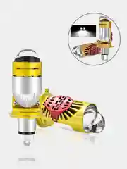 Серый металлик мини Линзы Bi Led H4 (2 шт) автомобильные светодиодные лампы 12- 24V