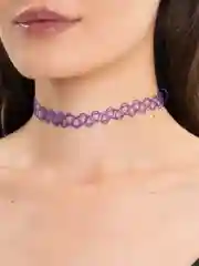 Фиолетовый чокер пластиковый