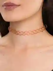 Коричневый чокер пластиковый
